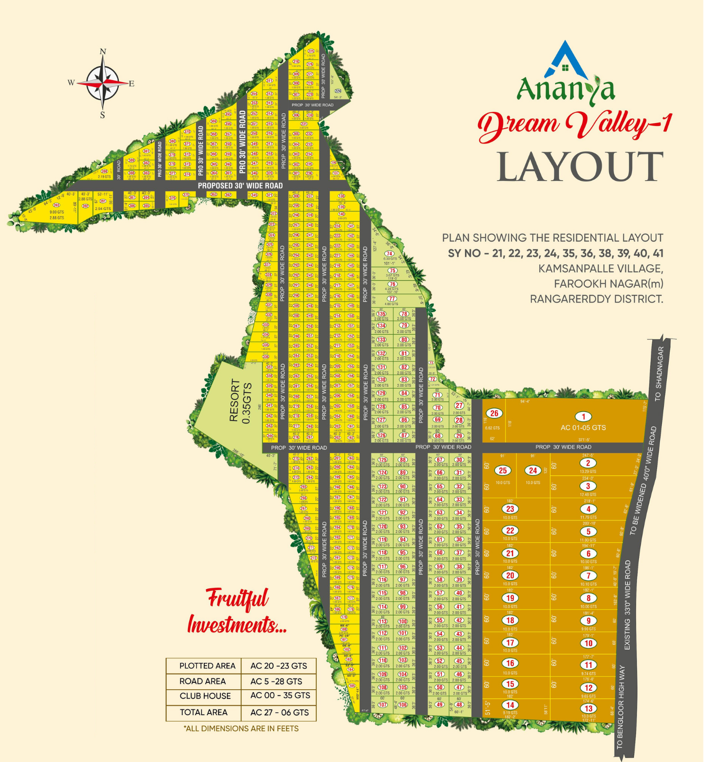 Comprehensive Layout Plan of Open Plots in Shadnagar
